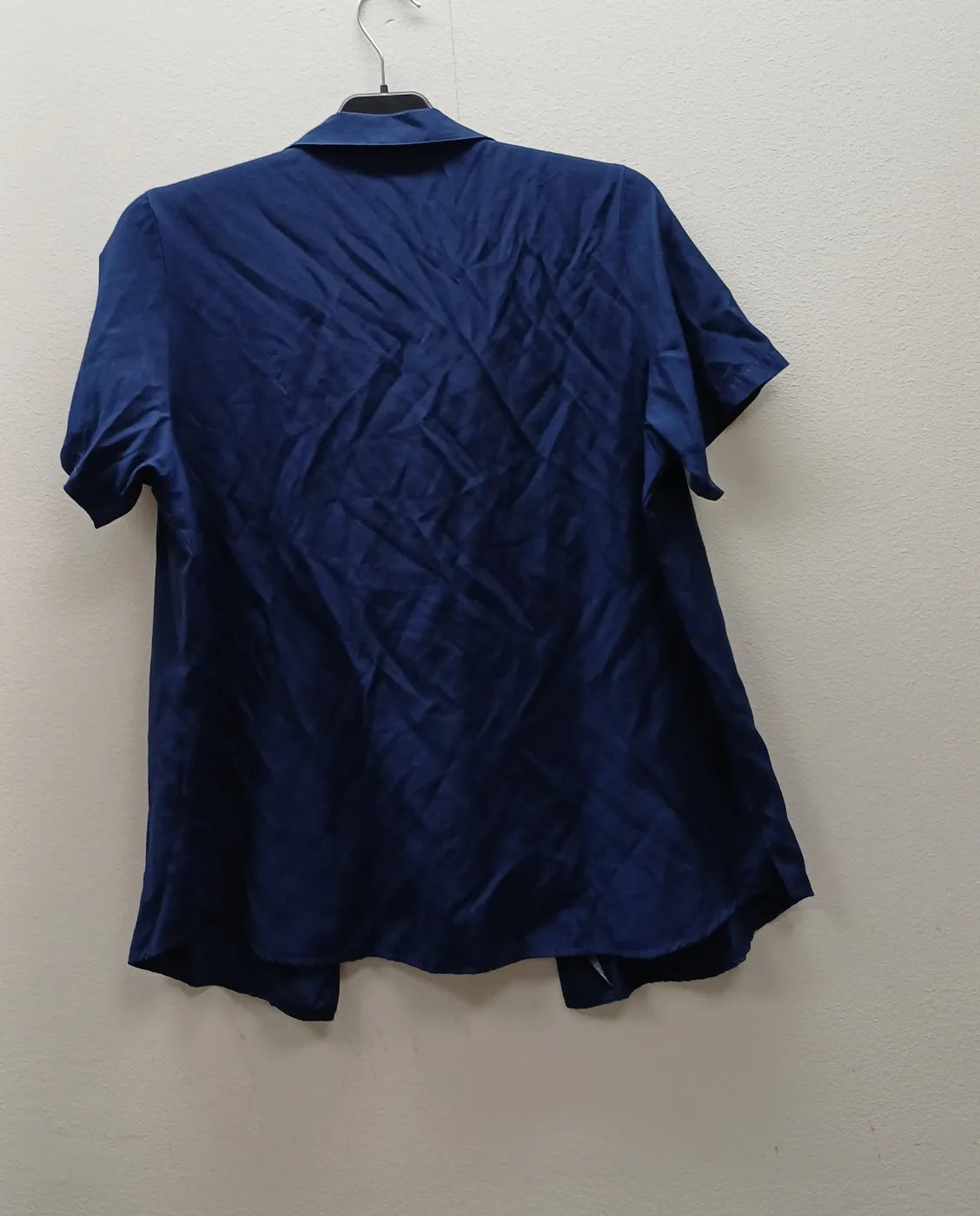 Fashion marinblå kortärmad skjorta