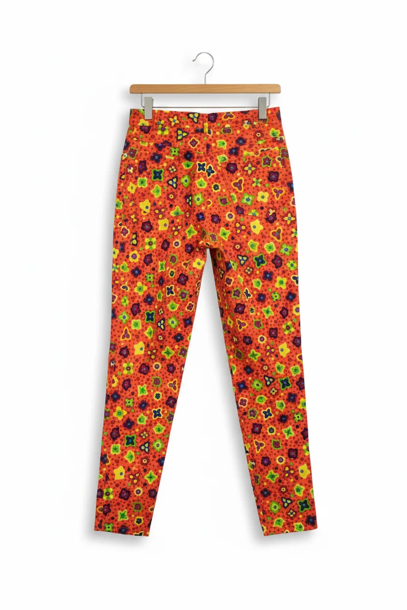 Bel Air mönstrade jeans med hög midja