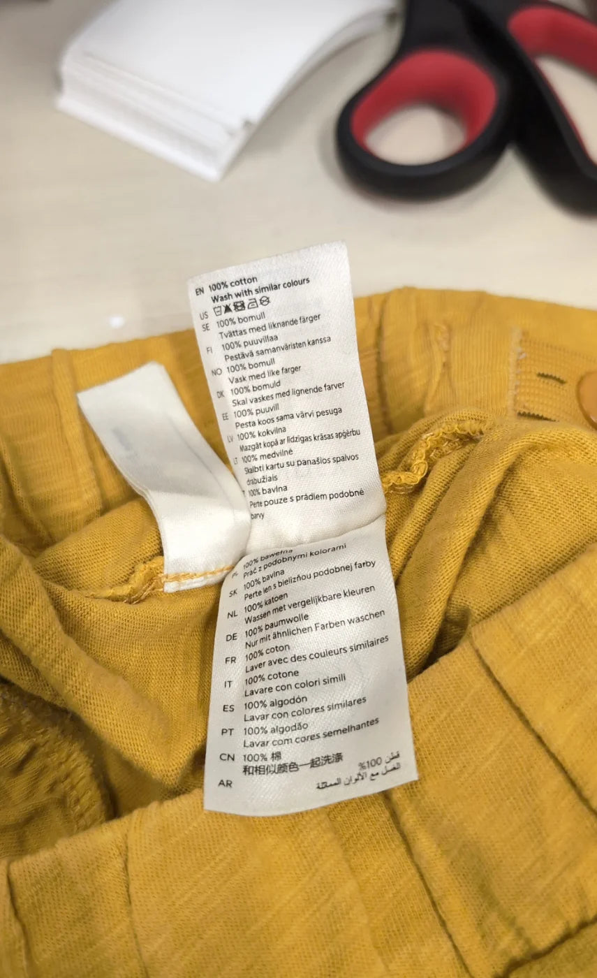 Lindex barn senapsgula shorts