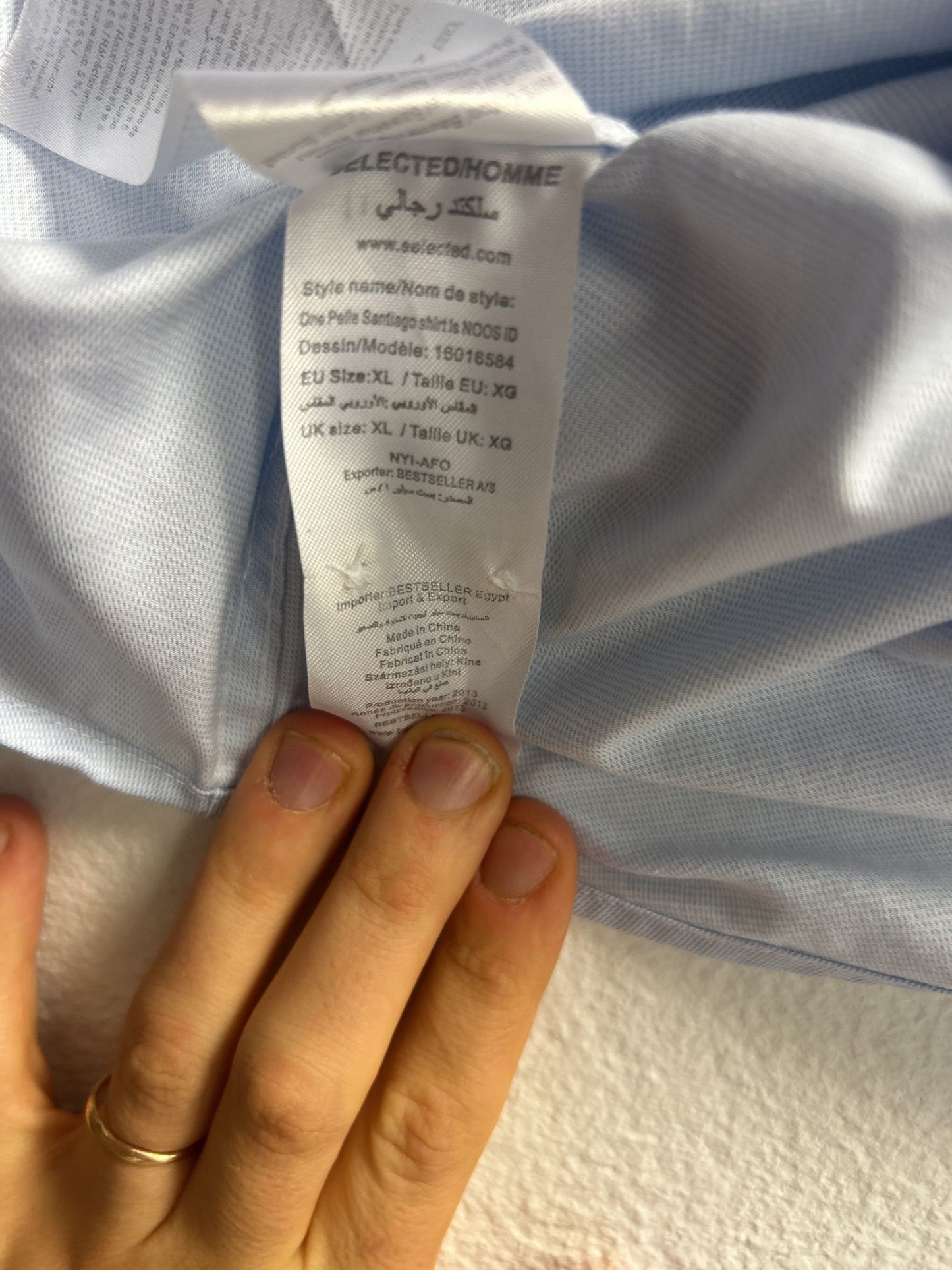 Selected Homme slim fit skjorta i blått