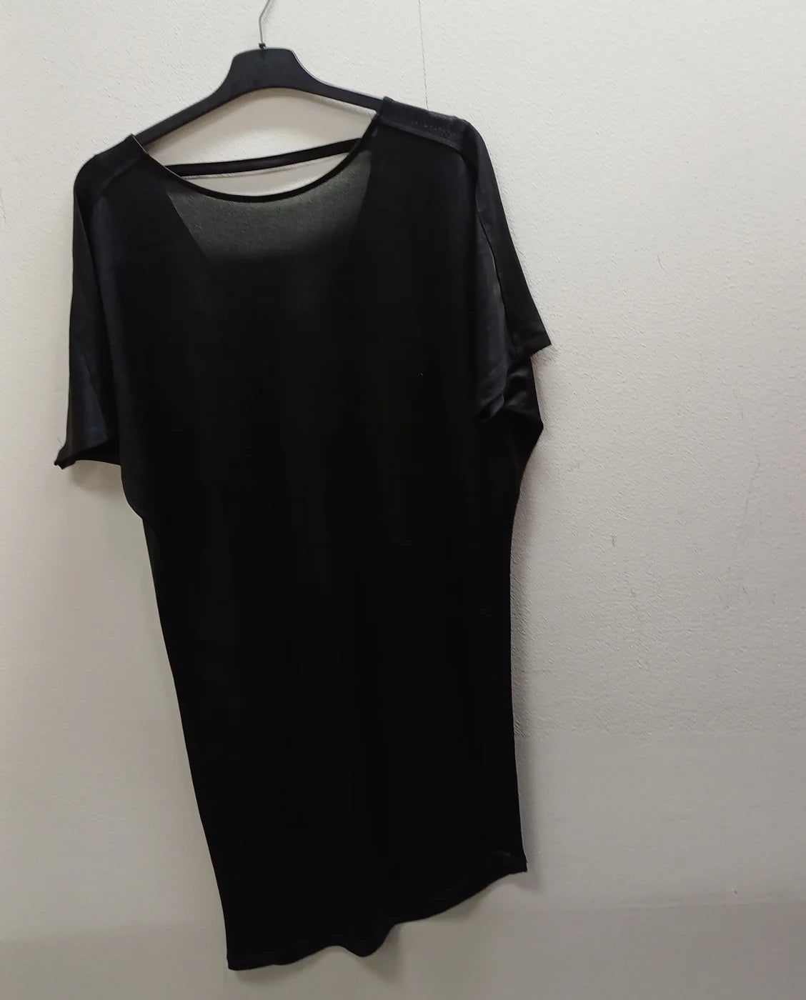 VERO MODA Denim svart klänning med kort ärm