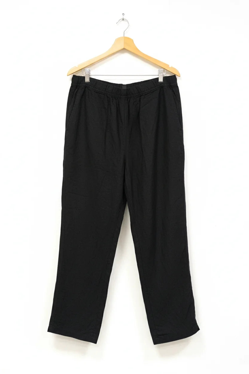 H&M svarta linneblandade byxor