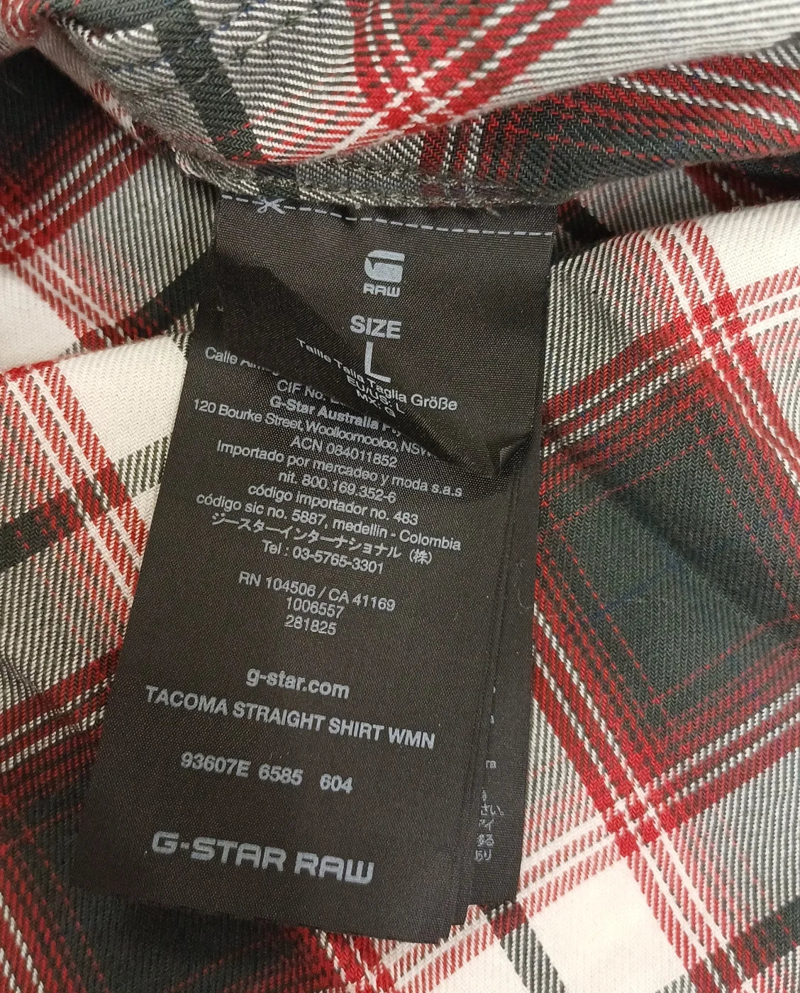 G-STAR RAW rutig skjorta för kvinnor