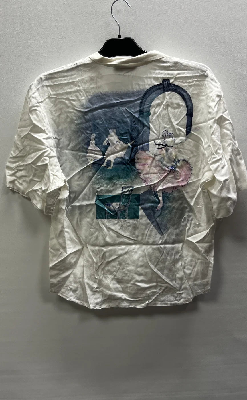 Ude Design AB tryckt blus med knappar