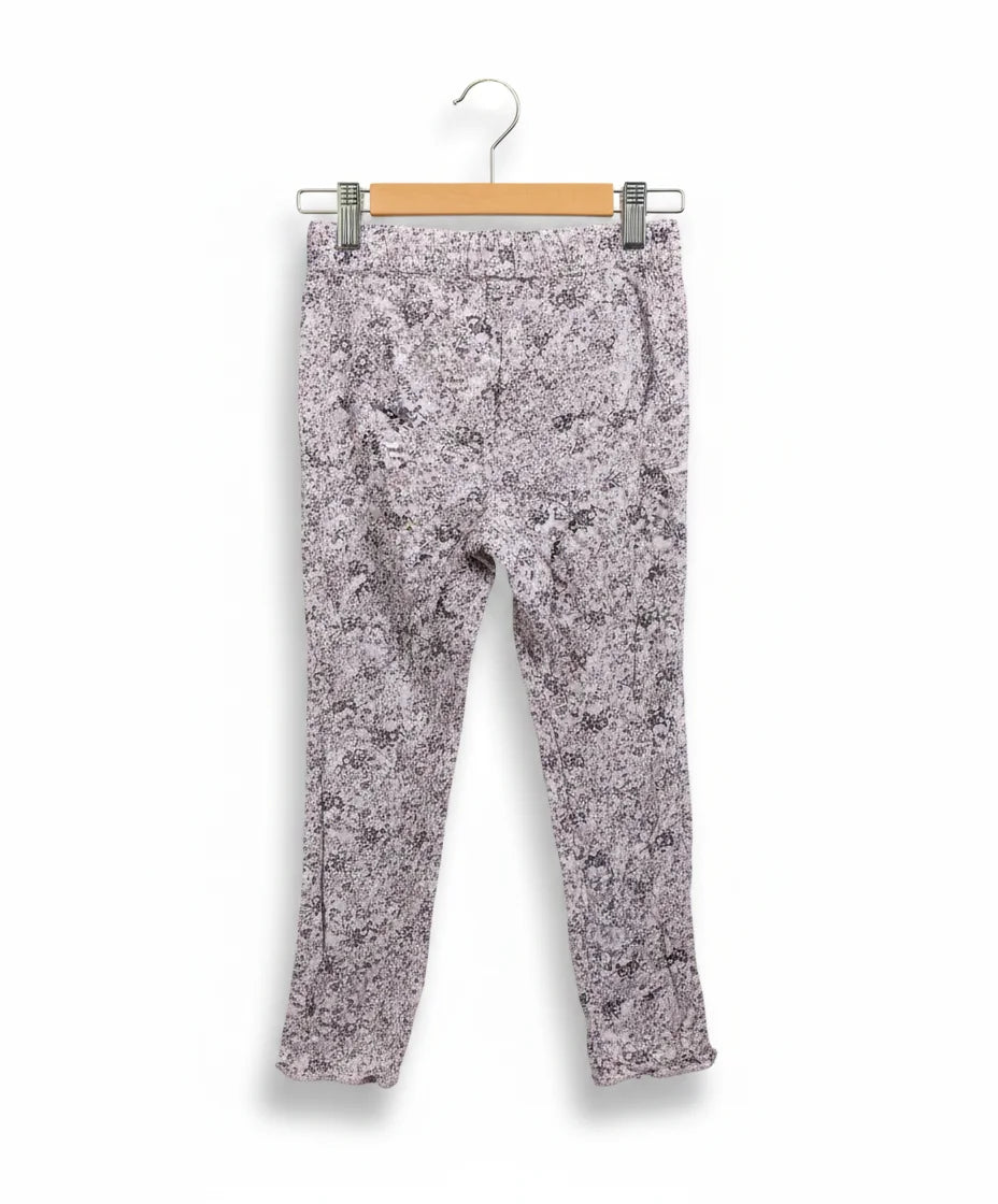 Barnleggings med blommönster i bomull