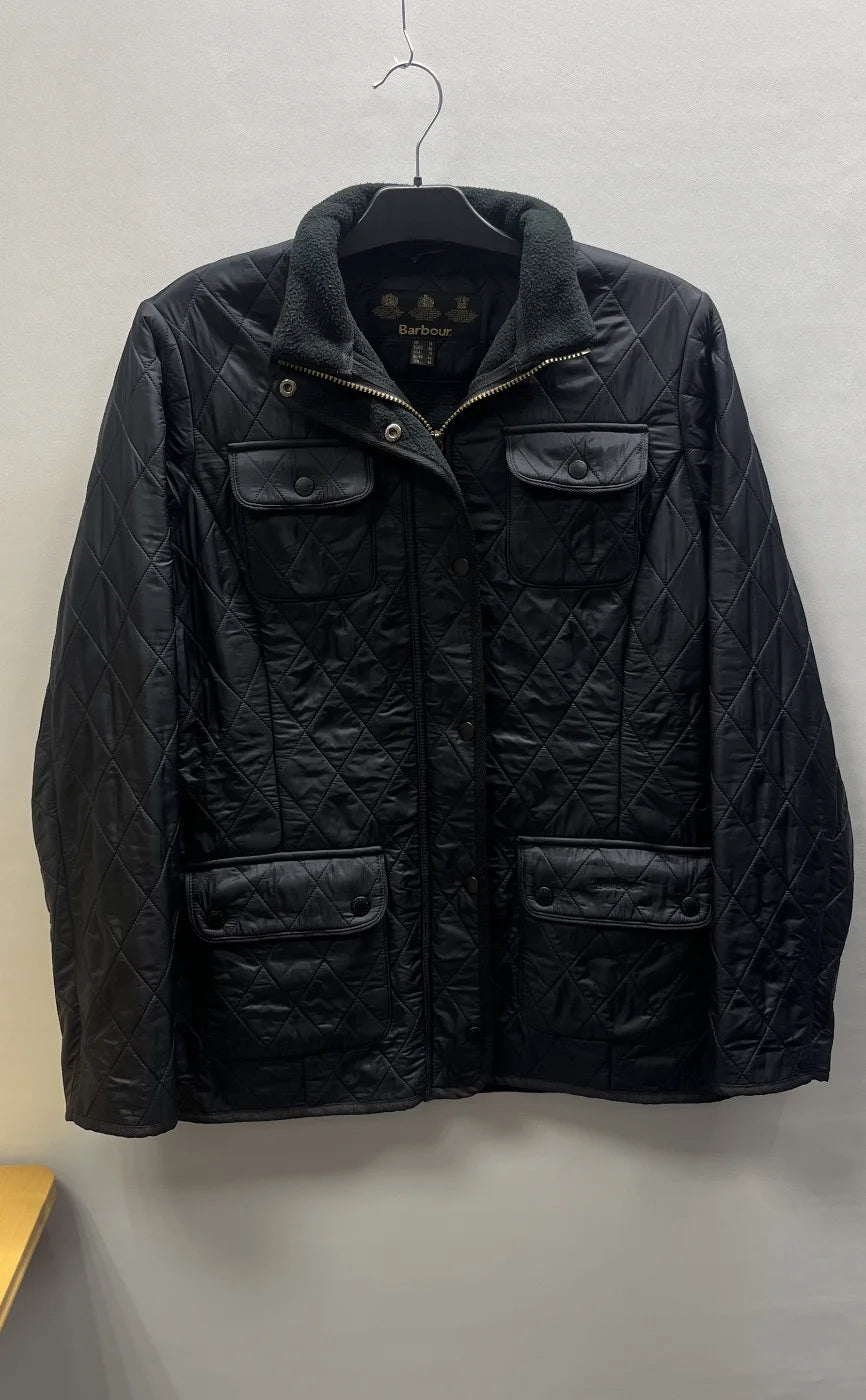 Barbour quiltad svart jacka