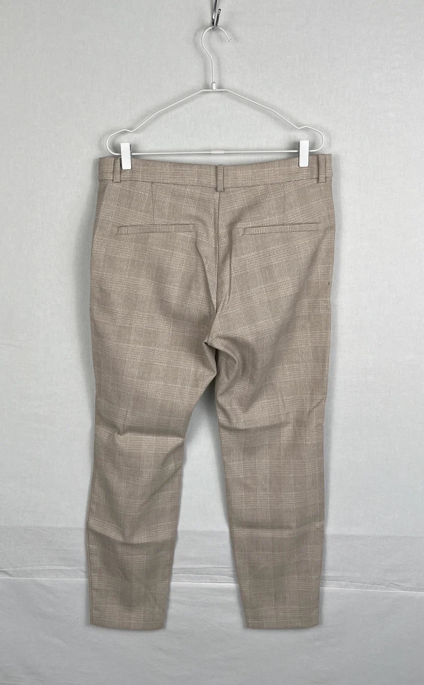 H&M rutiga beige byxor