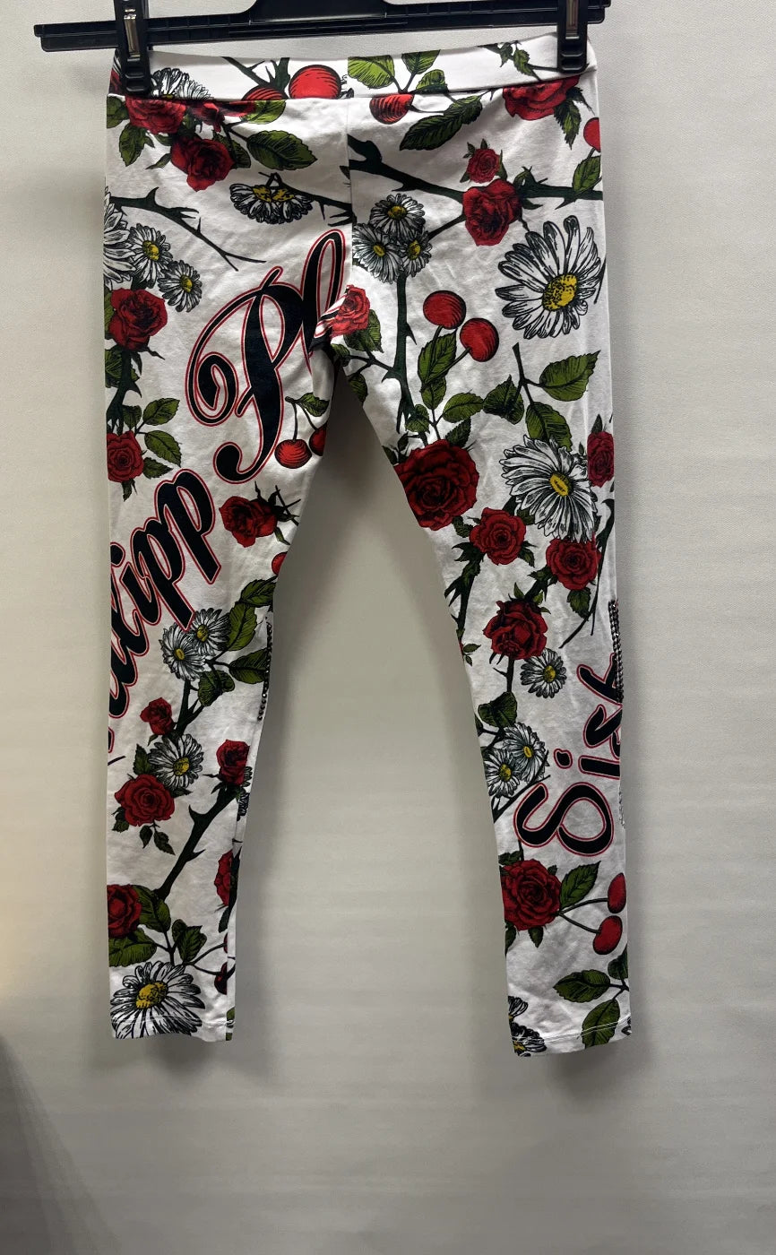 Philipp Plein Junior blommiga leggings