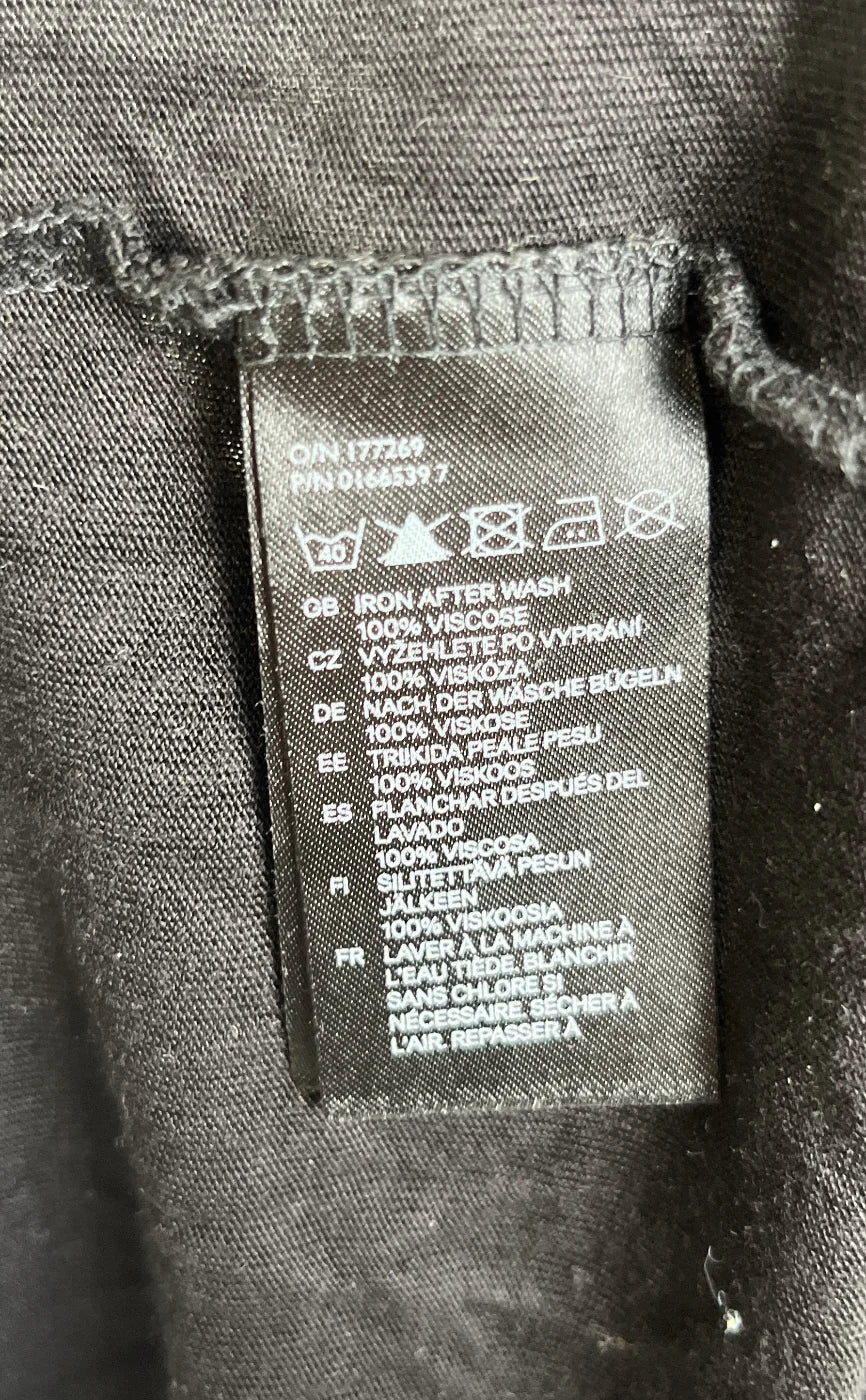 H&M Basic svart ärmlös maxiklänning