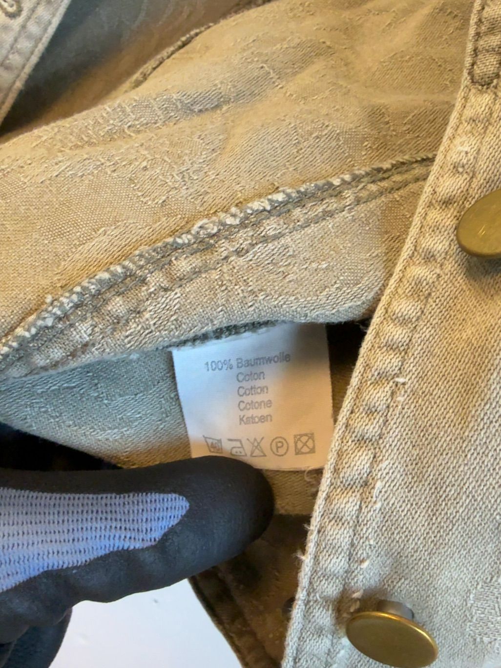 Green House beige jacquard denimjacka