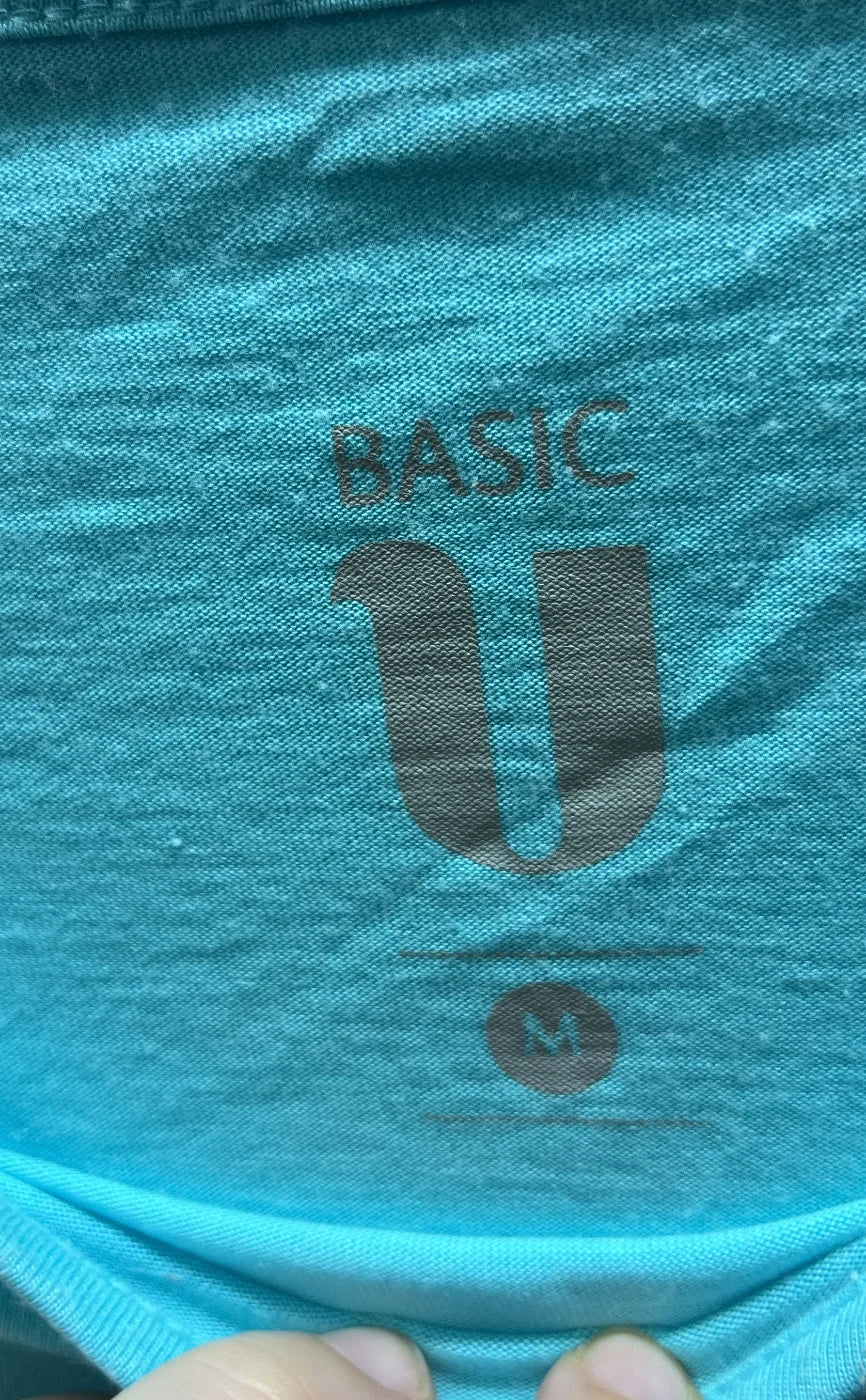 BASIC U kortärmad t-shirt i teal