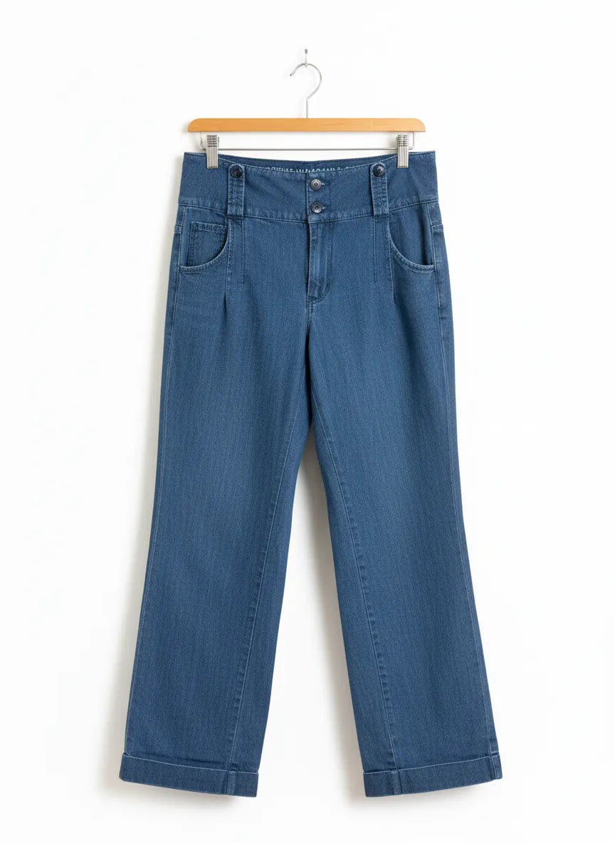 VILA FRANK JEANS damjeans i blå denim