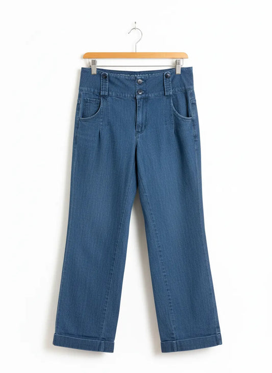 VILA FRANK JEANS damjeans i blå denim