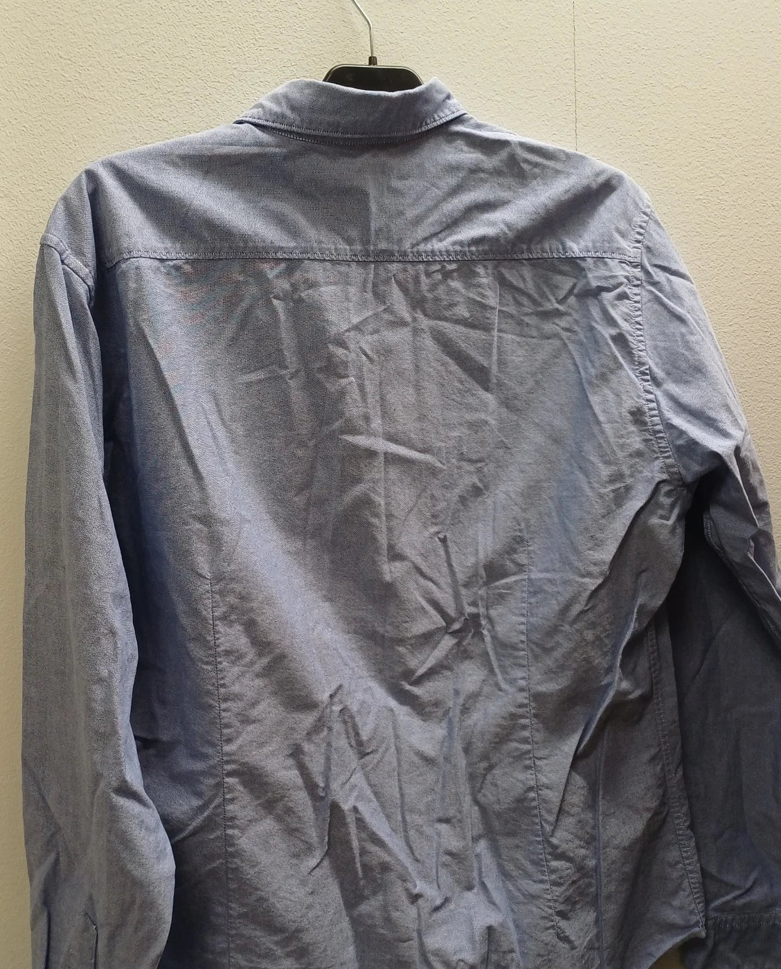 East West slim fit skjorta i blå oxford XL