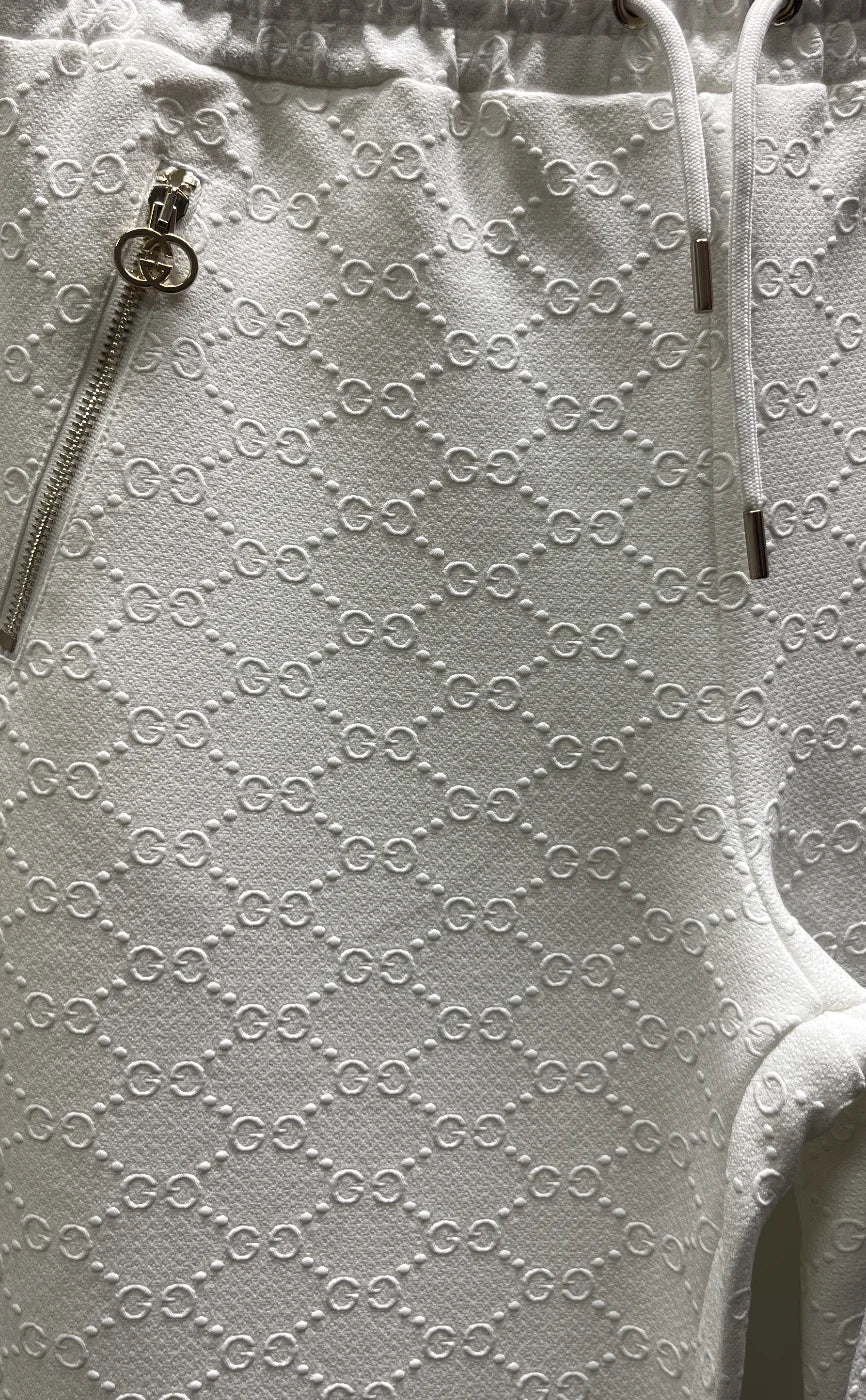 Gucci vita sweatpants med präglat mönster