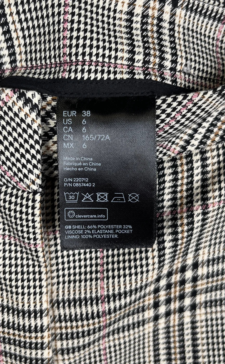 H&M rutig byxa med raka ben