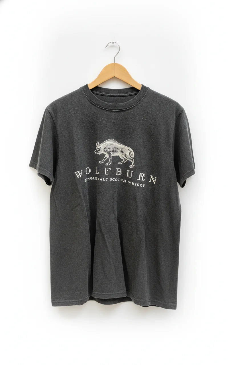 Fruit of the Loom svart t-shirt med tryck