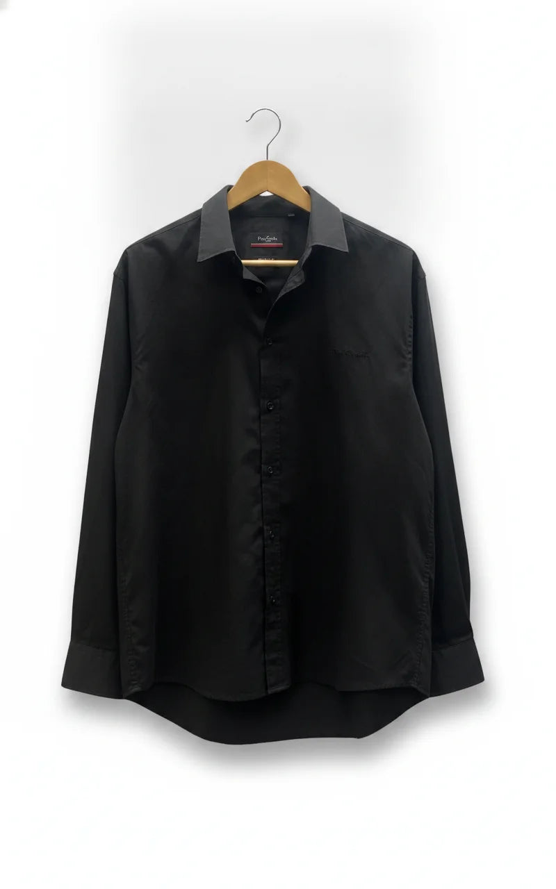 Pierre Cardin regular fit svart skjorta