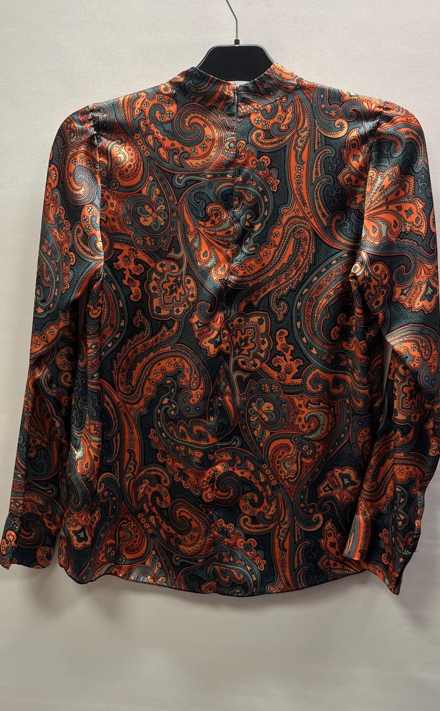 NISSA paisley mönstrad satinblus