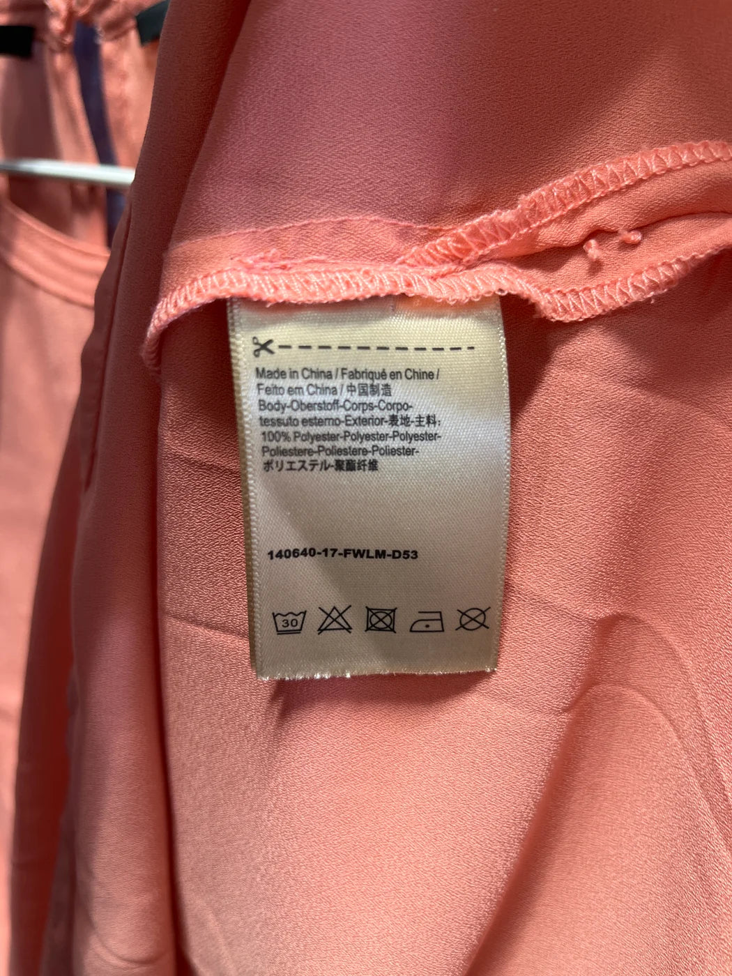 Scotch & Soda korallfärgad blus med långa ärmar