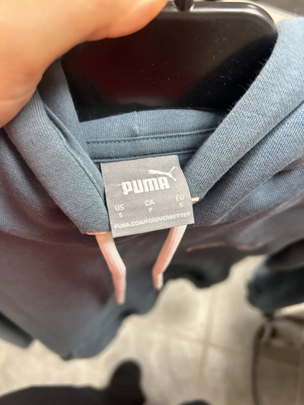 Puma blå huvtröja