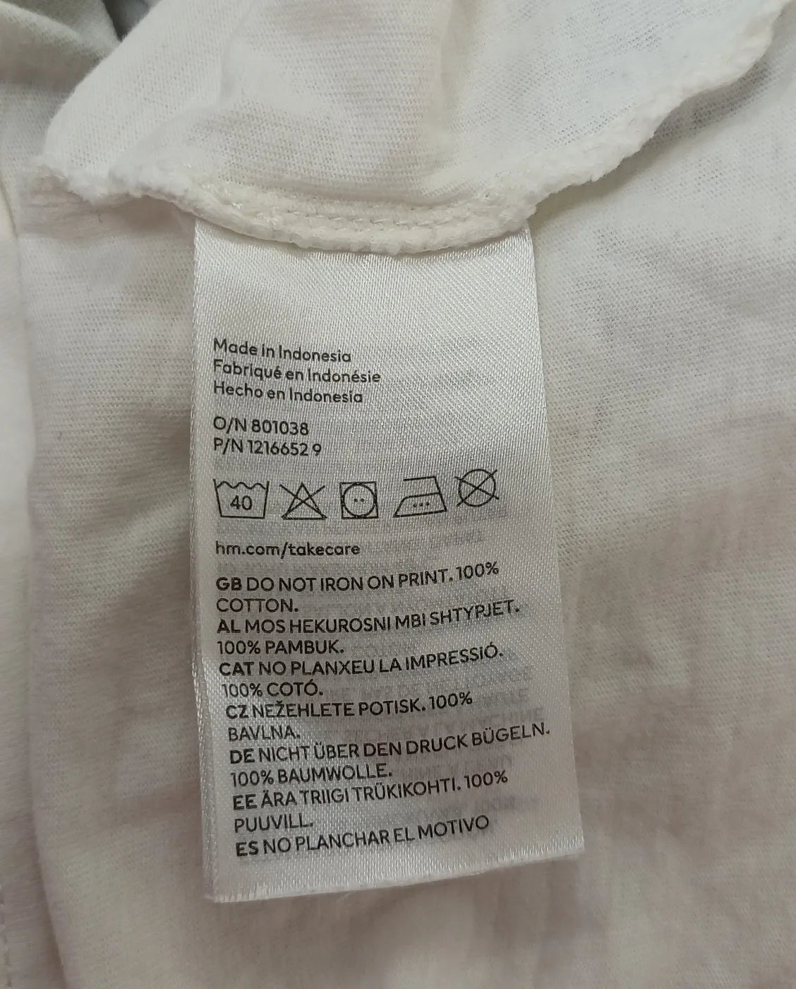 H&M Barn Vit T-shirt med Tryck