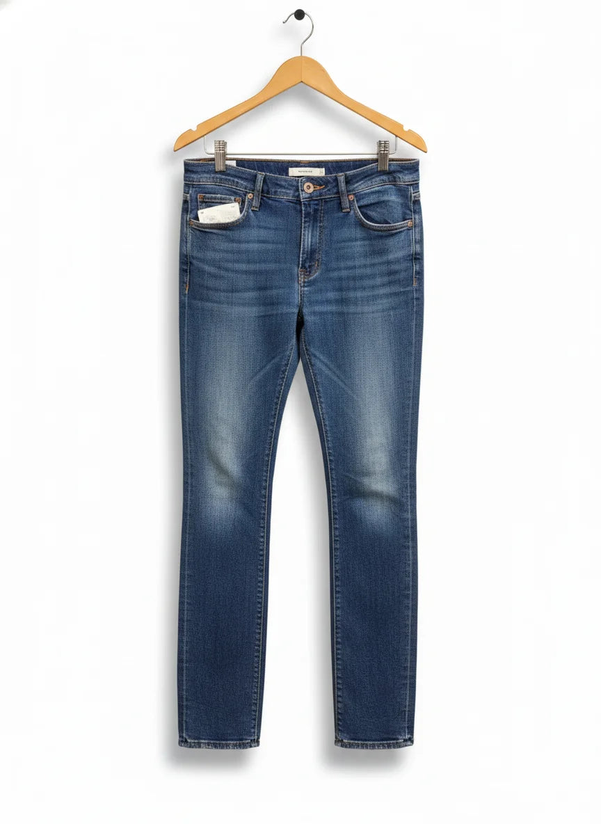 Smala blå jeans i denim