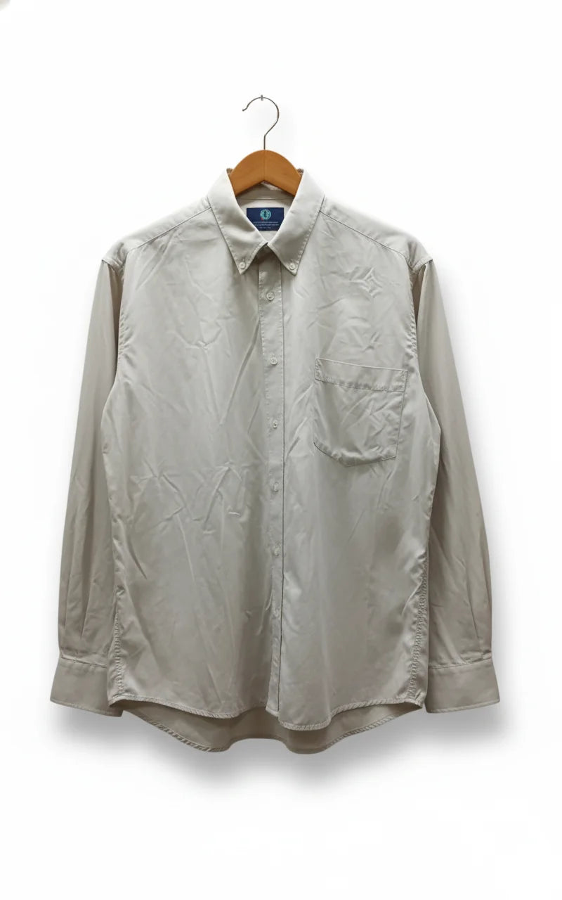 Boomerang beige skjorta med knappkrage