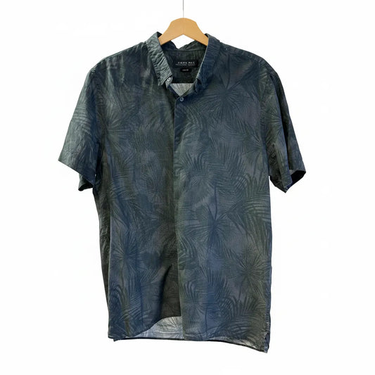 Zara Man slim fit skjorta med kort ärm och tryck