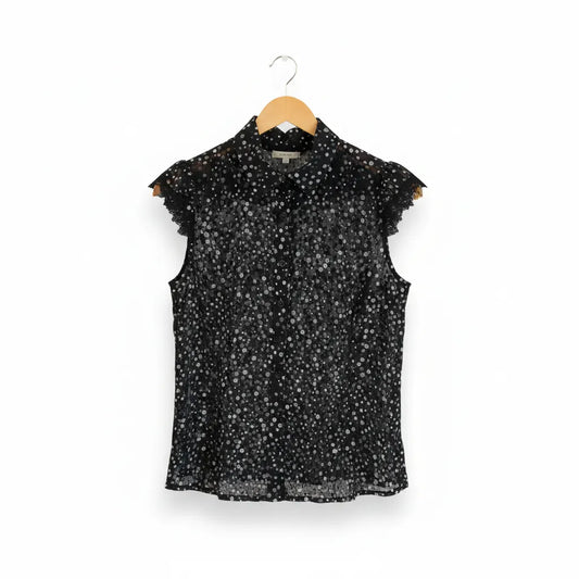 Street One prickig blus med spetskant