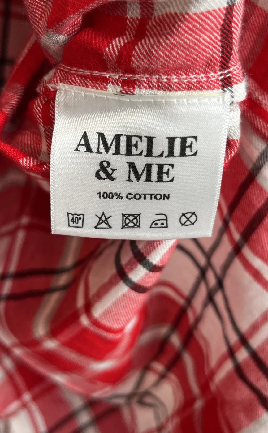 Amelie & Me rutig skjorta med knappar