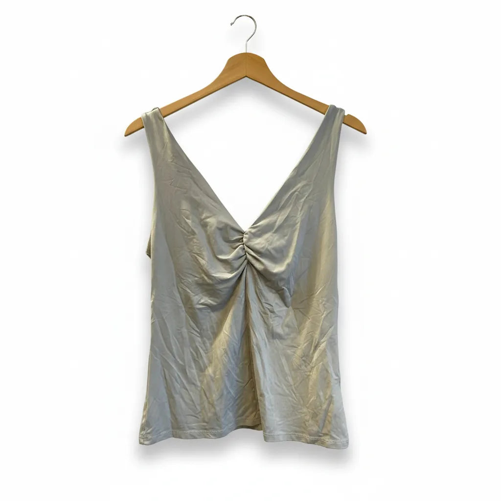 H&M beige linne med v-ringning
