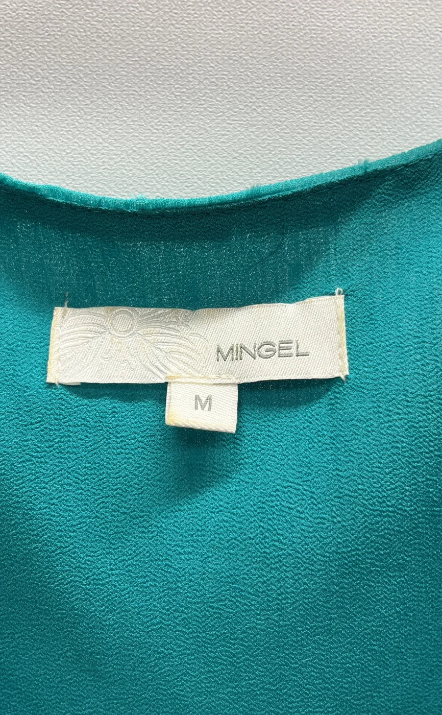 MINGEL ärmlös klänning i teal med lager