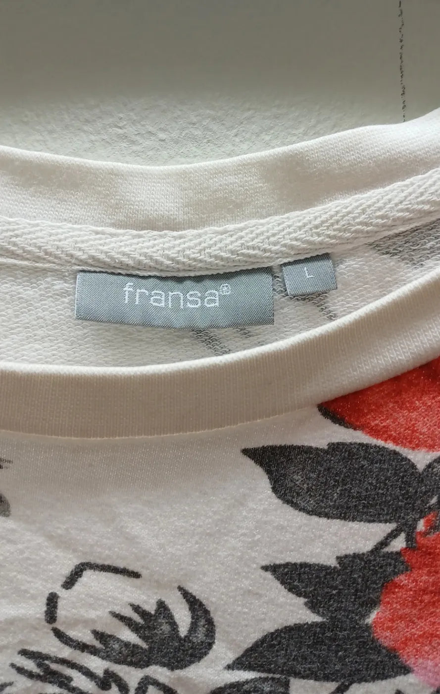 Fransaa sweatshirt med blommönster