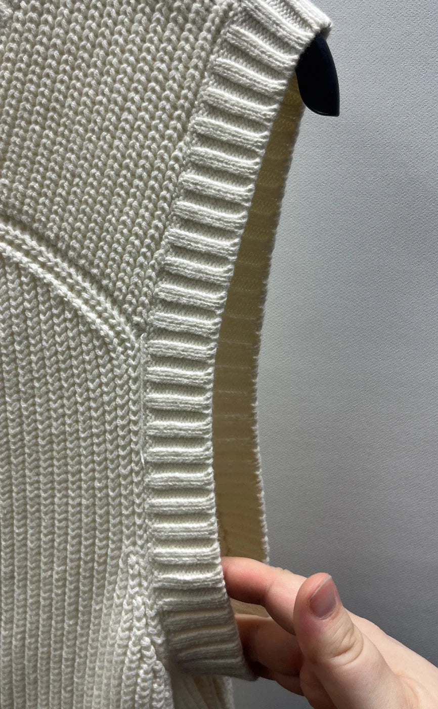 H&M Ribbad V-ringad Stickad Väst