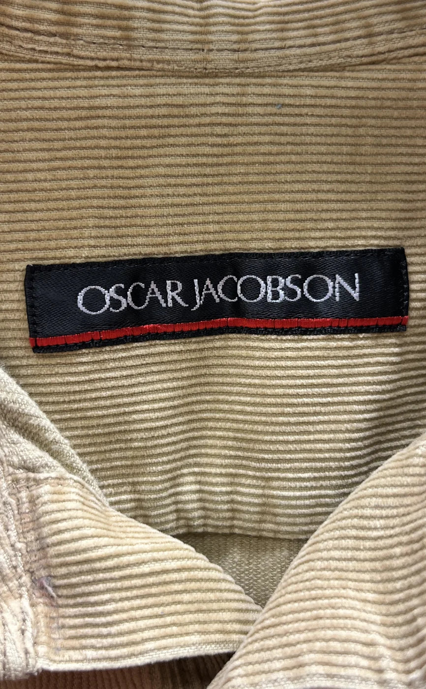 Oscar Jacobson ljusbrun manchesterskjorta