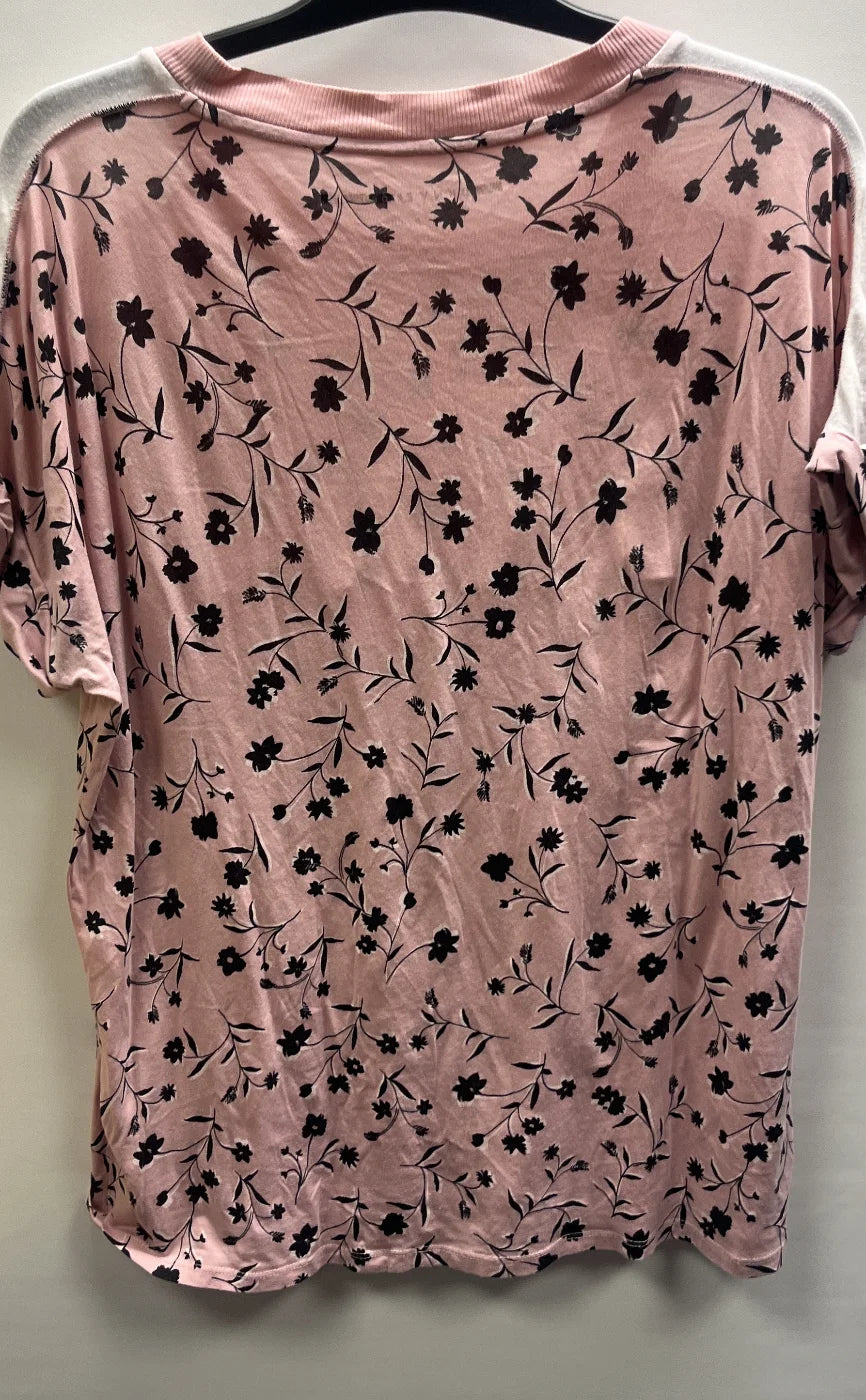 DKNY rosa t-shirt med blommönster