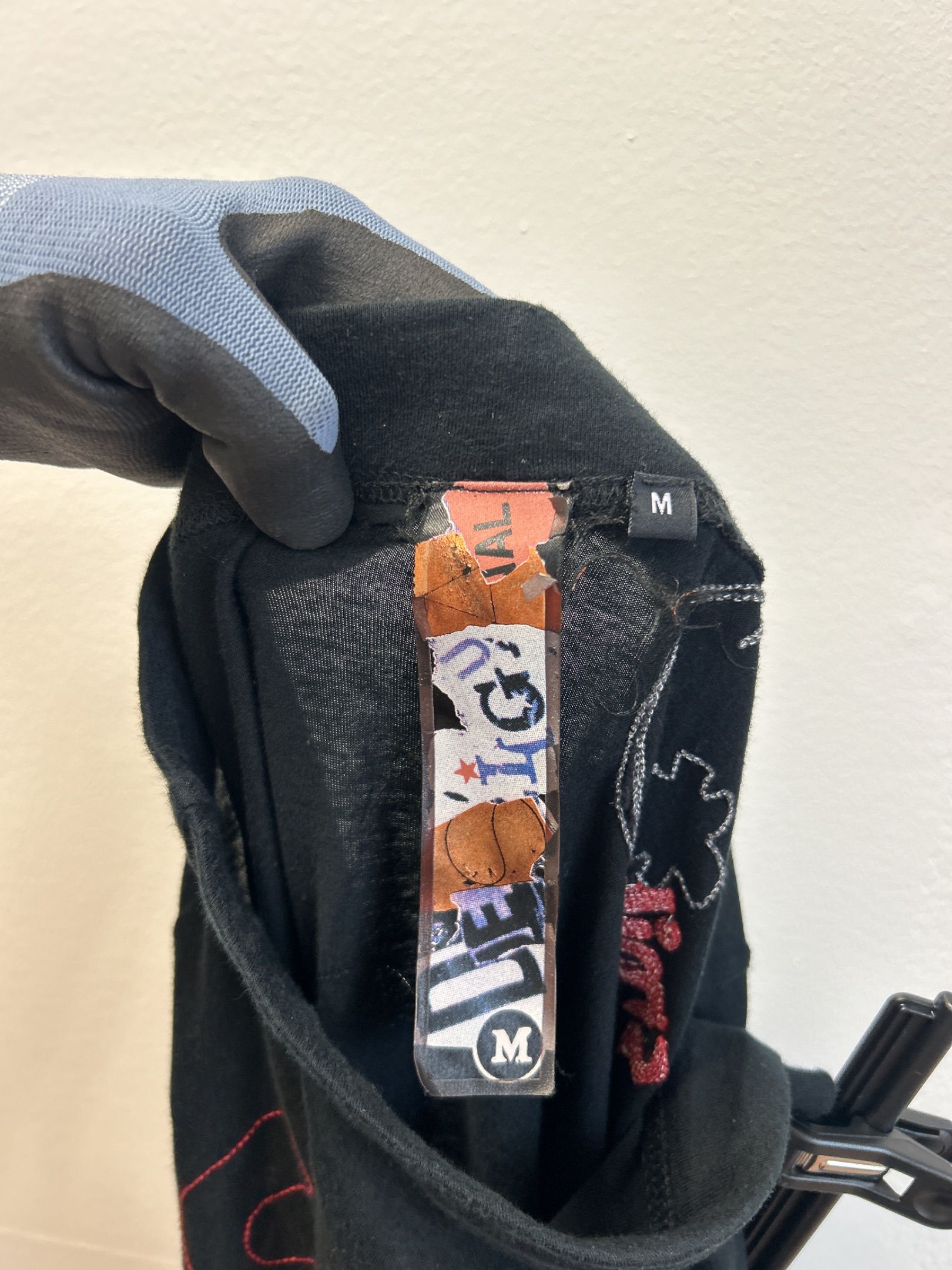 Life svart midikjol med tryckta och broderade detaljer