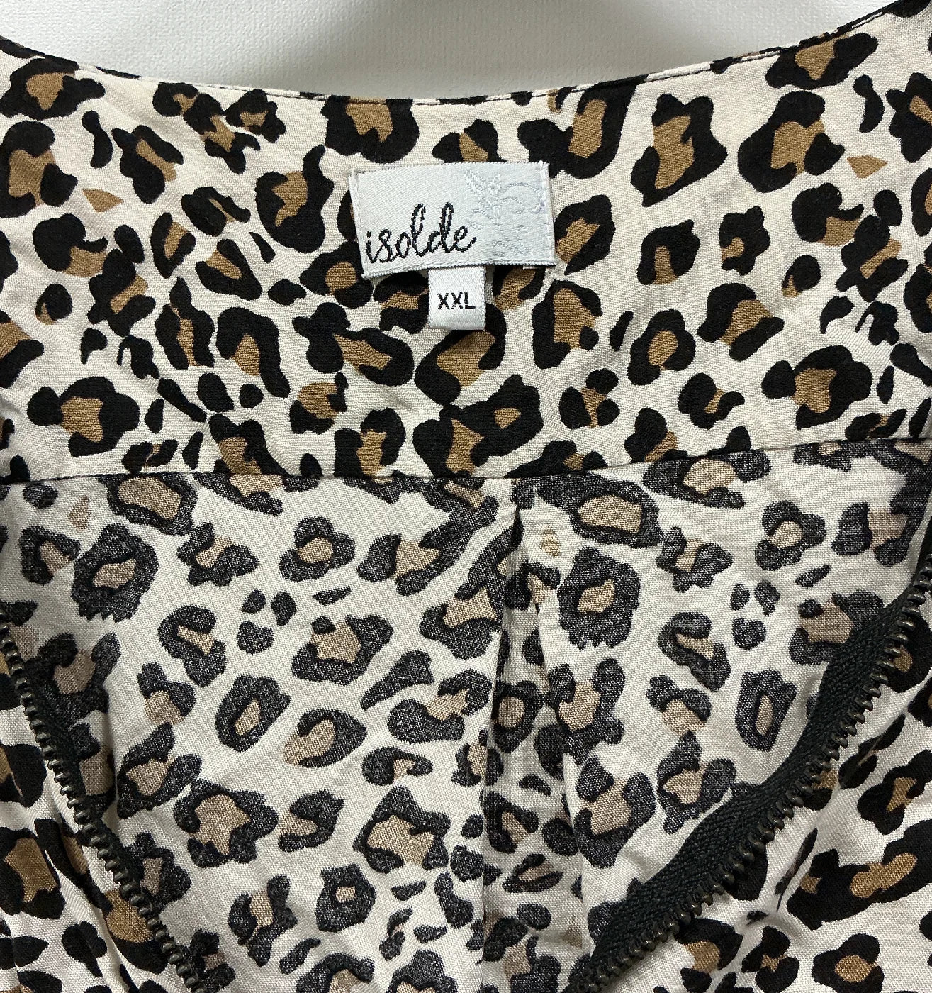 Isolde tunika med leopardmönster