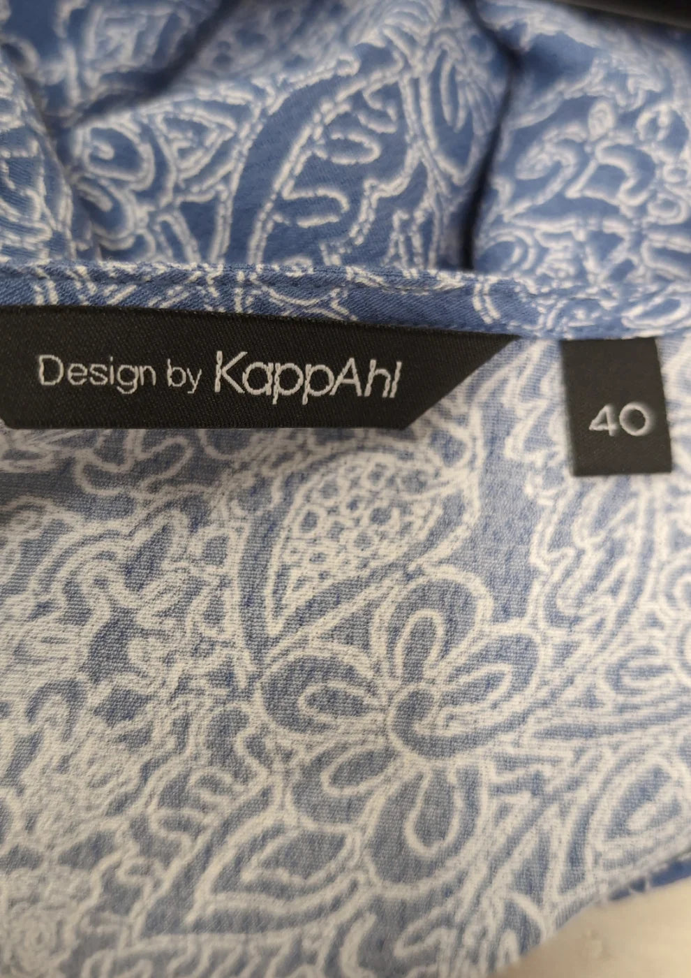 KappAhl blå paisleymönstrad klänning