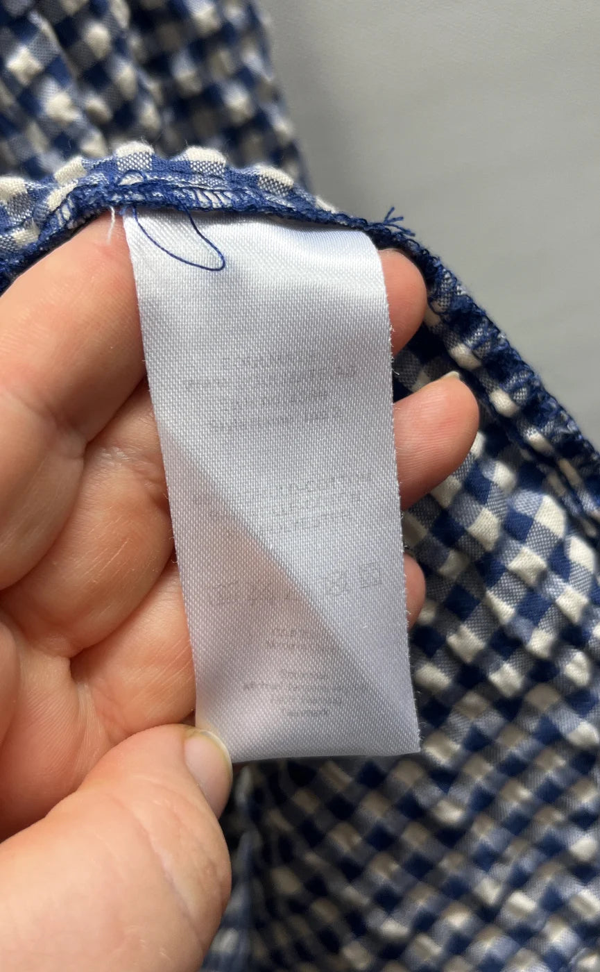 Soulmate rutmönstrad blus med volanger