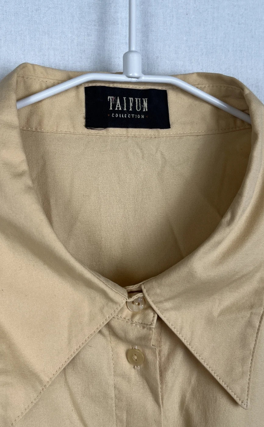 Taifun Collection beige knäppt skjorta
