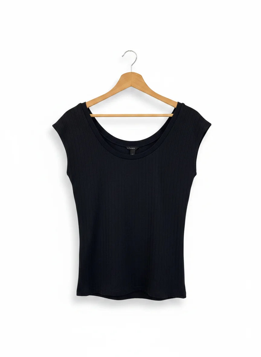 Lindex ribbad marinblå t-shirt
