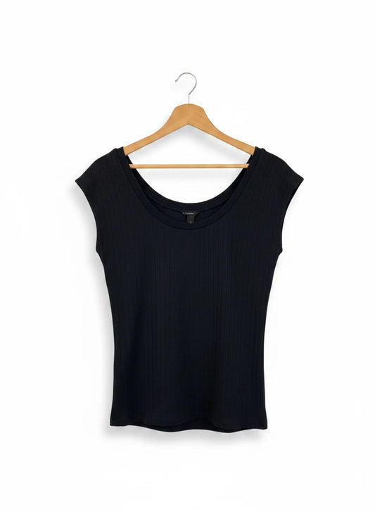 Lindex ribbad marinblå t-shirt