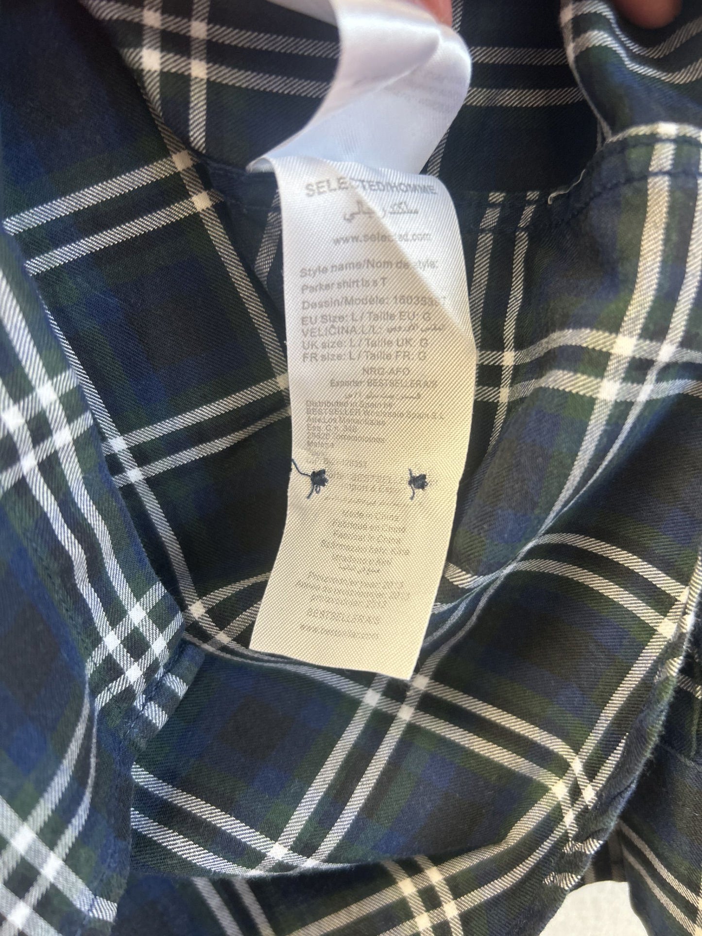 Selected Homme slim fit skjorta i rutigt mönster