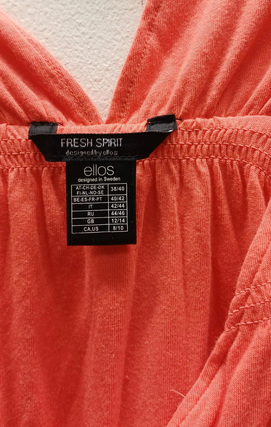 ellos Fresh Spirit korallfärgad ärmlös klänning