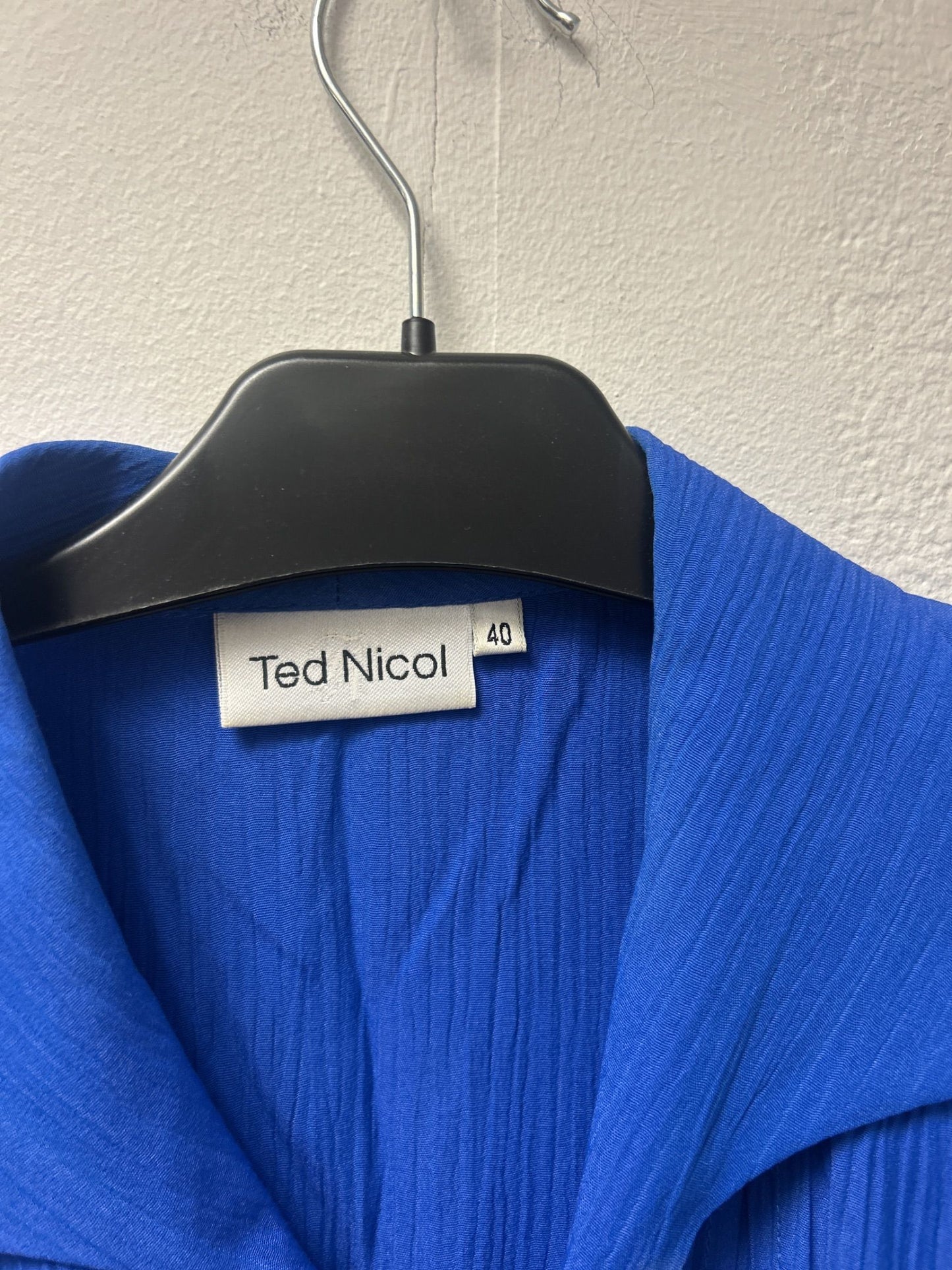 Ted Nicol blå kortärmad skjorta