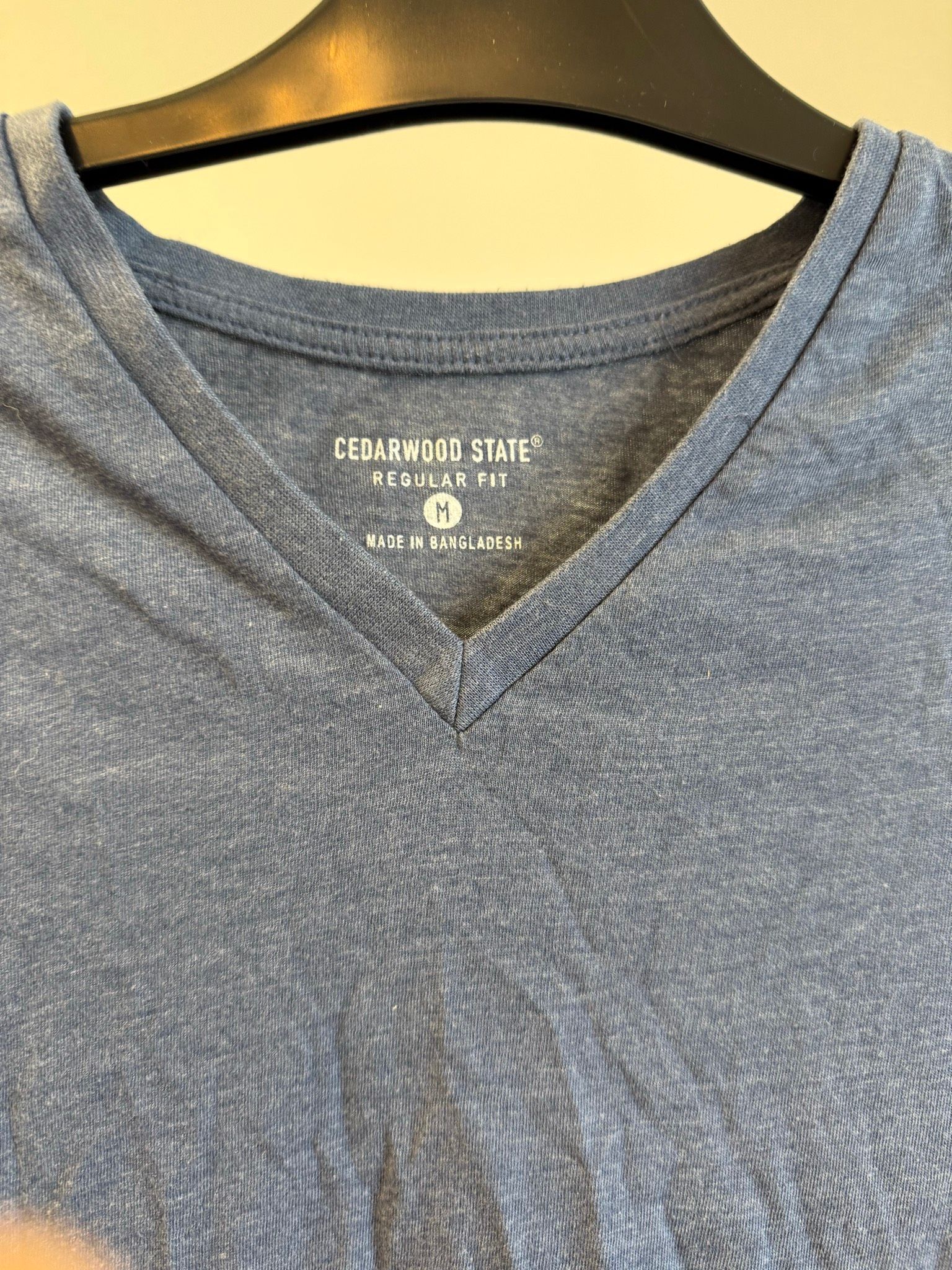Cedarwood State blå v-ringad t-shirt