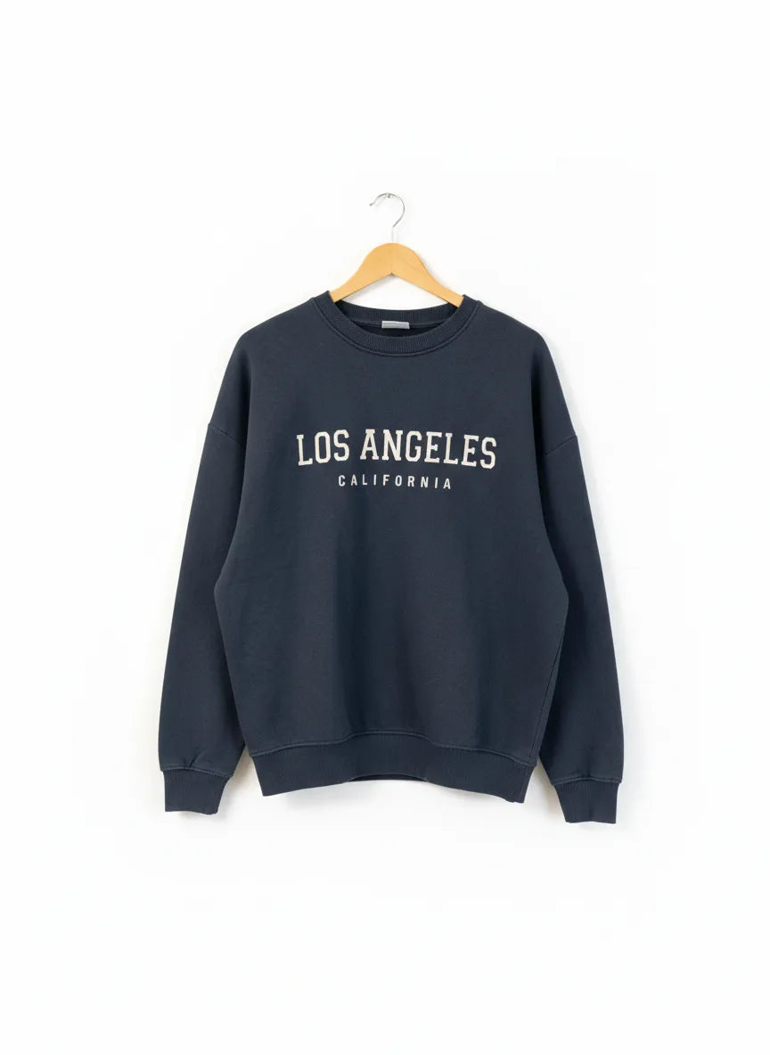 Iconic Sportswear marinblå sweatshirt med rund hals