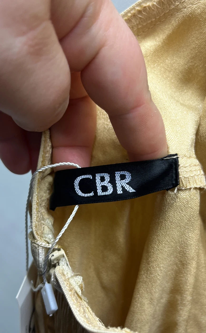 CBR guldsatinfransklänning